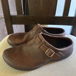 Merrell Women’s Encore Kassie Leather Slip On Mules Brown Size 7-7.5